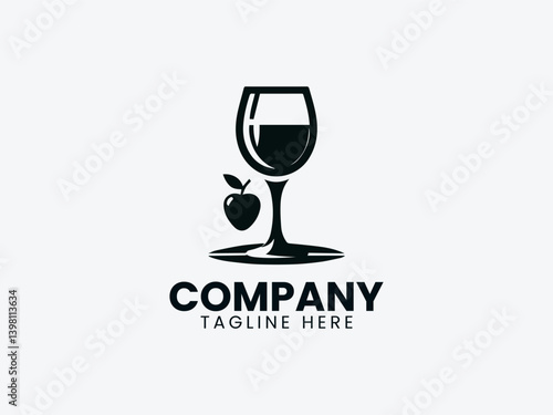 Wine Vector Logo Design, Elegant Wine Logo, Premium Wine Branding Logo