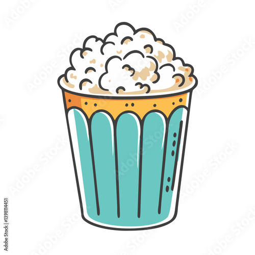 popcorn bucket icon, popcorn bucket vector illustration-simple illustration of popcorn bucket, perfect for popcorn bucket logos and icons