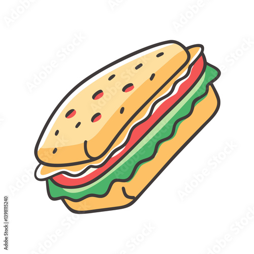 sandwich icon, sandwich vector illustration-simple illustration of sandwich, perfect for sandwich logos and icons