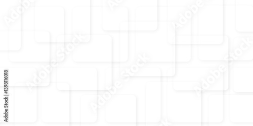Abstract Geometric background with squares in bright light with soft shadows as pattern. futuristic technology concept geometric line Modern and creative design with different size white boxes