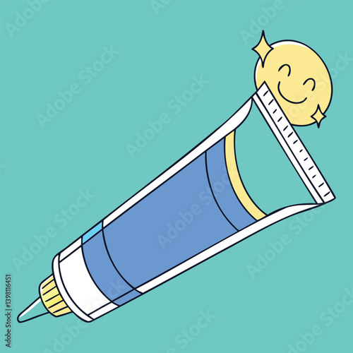 Toothpaste Tube Illustration Design