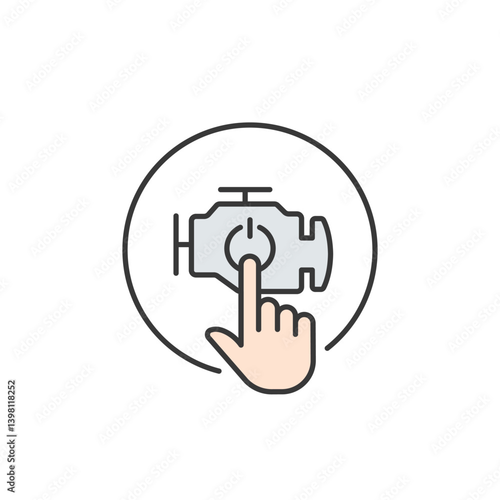 This icon represents vehicle startup, ensuring smooth ignition, optimized performance, and reliable operation for every drive This icon represents vehicle startup, ensuring smooth ignition, optimized performance, and reliable operation for every drive