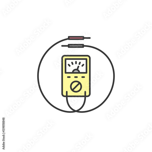 Ensuring precise voltage measurement, this icon represents a voltmeter diagnosing electrical health, detecting issues, and maintaining a reliable automotive power system