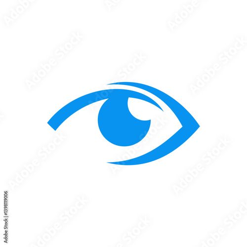 Blue Eye Icon Minimalist Graphic Design