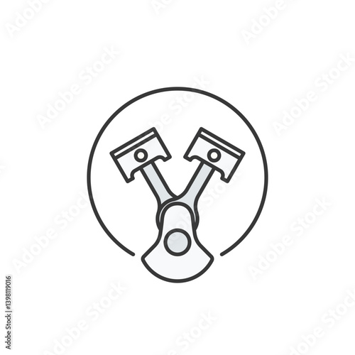 Driving power and precision, this icon represents engine pistons, converting fuel into motion, ensuring efficiency, and delivering the strength needed for peak vehicle performance