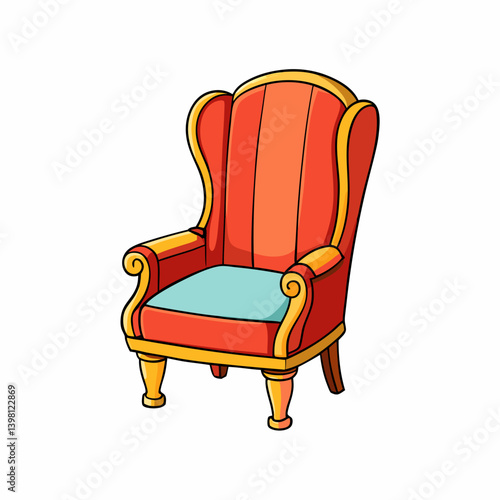 red leather armchair