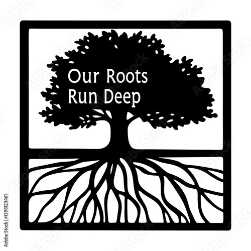 A Majestic Tree with Deep Roots Symbolic of Our Heritage and Family History