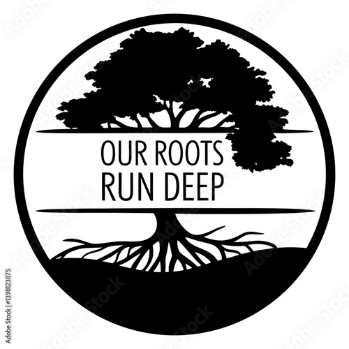 Deep Rooted Tree Symbolic of Family Heritage and Ancestry