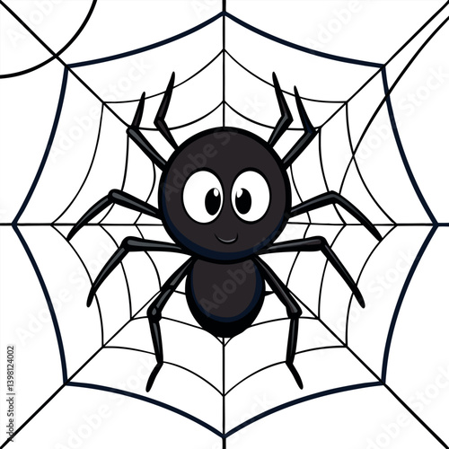 cute spider in web