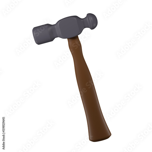 Hammer 3D Render  with Transparent Background