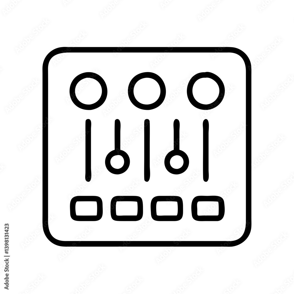 Sound mixer icon vector illustration for audio mixing and music production use Sound mixer icon vector illustration for audio mixing and music production use