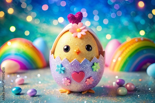 Kawaii style Easter chick