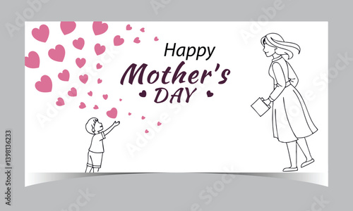 Wallpaper Mural Mother's Day event poster vector and illustrator Torontodigital.ca