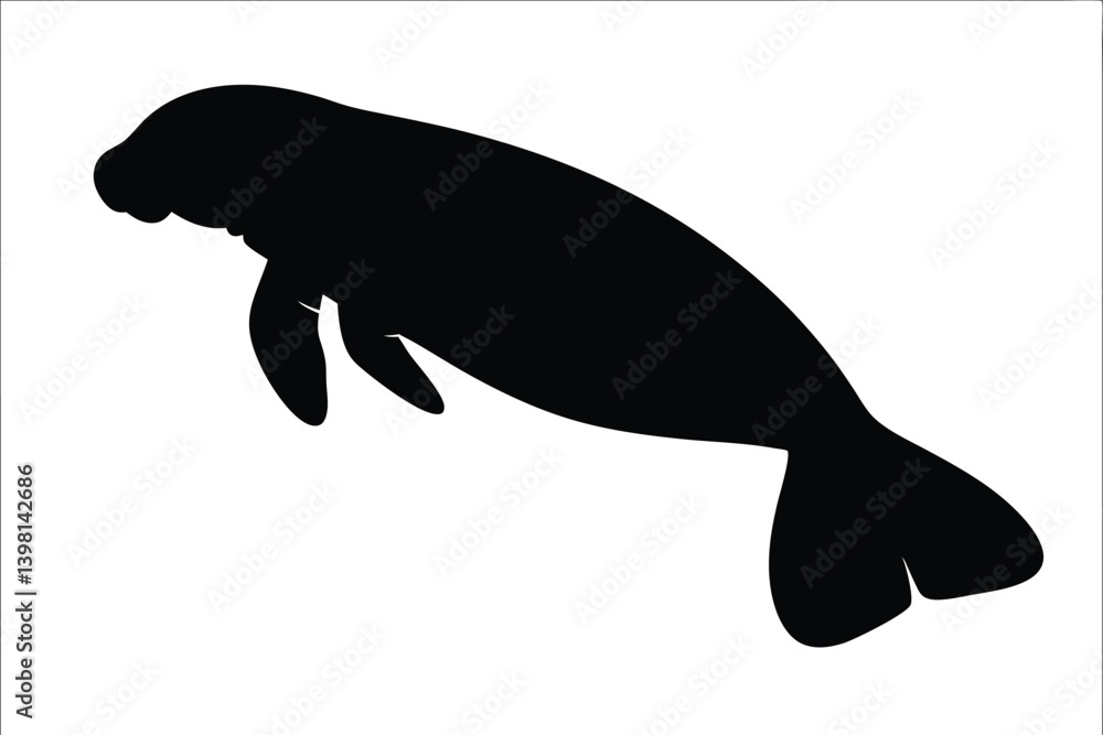 manatee silhouette vector illustration,Manatee icon clipart manatee silhouette vector illustration,Manatee icon clipart