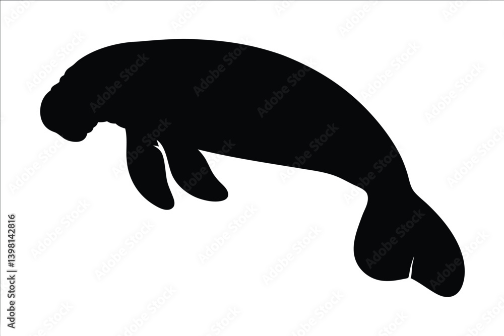 manatee silhouette vector illustration,Manatee icon clipart manatee silhouette vector illustration,Manatee icon clipart
