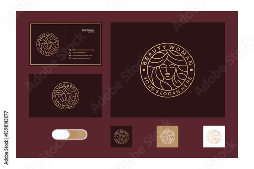 Elegant Gold and Brown Brand Identity Logo Design Set