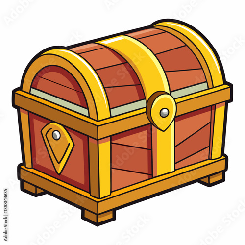 treasure chest isolated on white