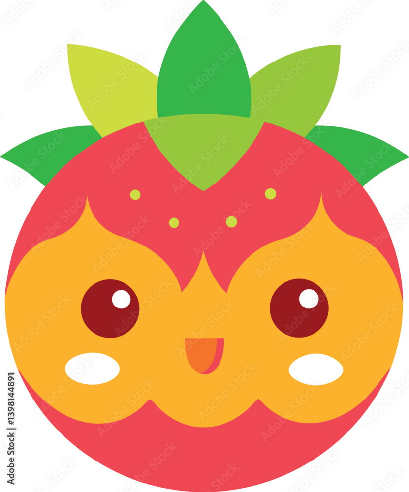 Obraz premium fruit-face-using-tropical-fruits---white