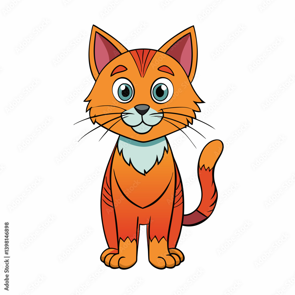 Fototapeta premium vector illustration of a cat