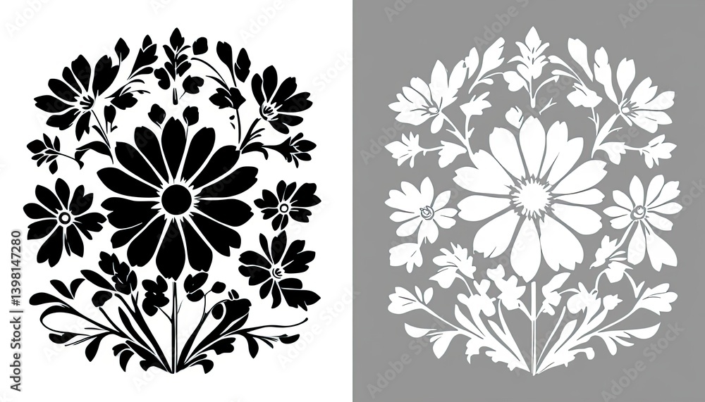 Fototapeta premium floral design element, generat AI