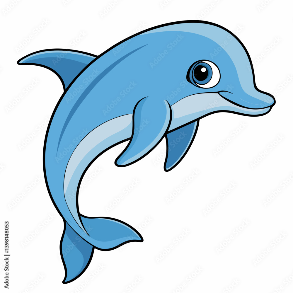 Fototapeta premium dolphin isolated on white