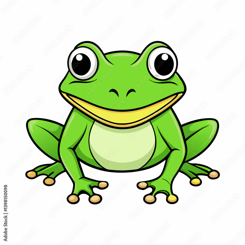 frog on white background frog on white background