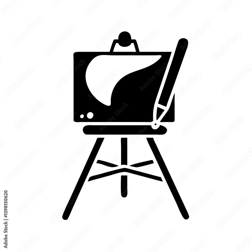 art easel icon, art easel silhouette vector illustration-simple silhouette illustration of art easel, perfect for art easel logos and icons art easel icon, art easel silhouette vector illustration-simple silhouette illustration of art easel, perfect for art easel logos and icons
