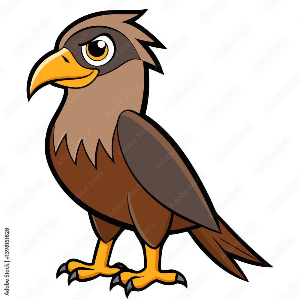 Fototapeta premium eagle cartoon isolated on white background