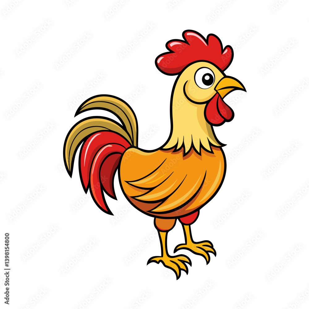 Fototapeta premium rooster isolated on white background