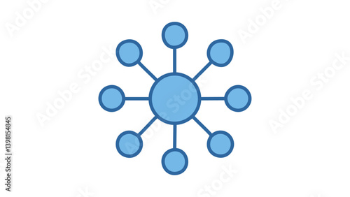 Blue social network background. 
