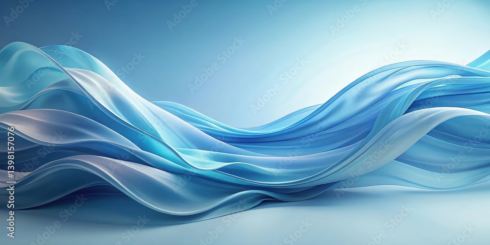 Abstract Blue Serene Waves A Digital Rendering of Flowing Fabric with Gentle Undulations and Smooth Textures in a Calm and Peaceful Color Palette Abstract Blue Serene Waves A Digital Rendering of Flowing Fabric with Gentle Undulations and Smooth Textures in a Calm and Peaceful Color Palette