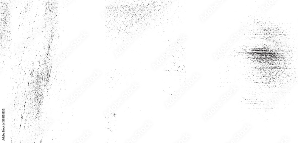 Fototapeta premium Grunge overlay textures with dust grain isolated on Set of vector paint brush stroke, ink splash and grungy white background