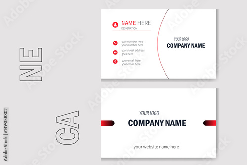 Creative And Modern Business Card Template Simple Business Card Layout Vector Illustration.