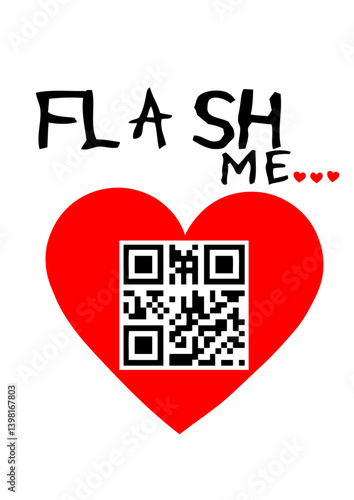  flash me code qr i love you heart st valentin
