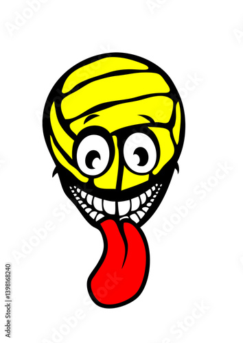 volleyball ou waterpolo smiley sourire langue ballon logo club