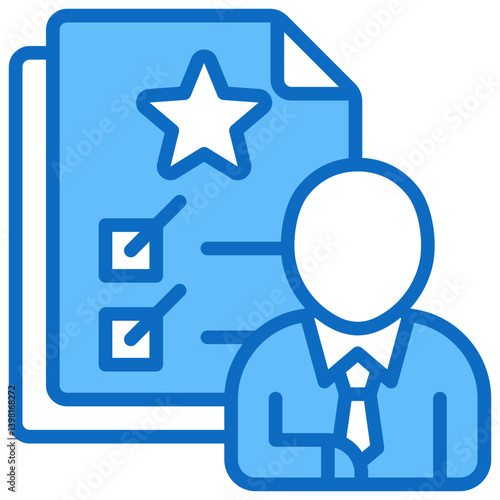 Accountability, Hybrid Work Blue Fill Design Vector Concept