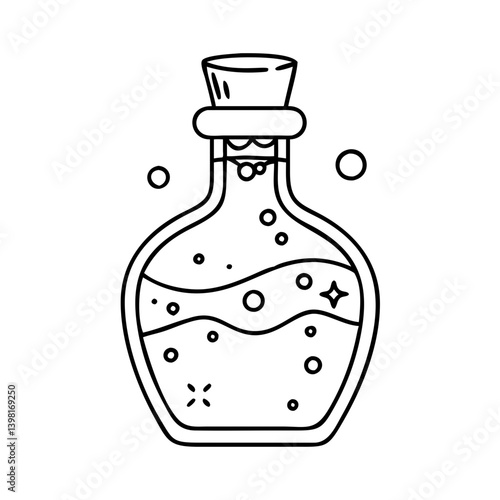 potion bottle icon, potion bottle vector illustration-simple illustration of potion bottle, perfect for potion bottle logos and icons