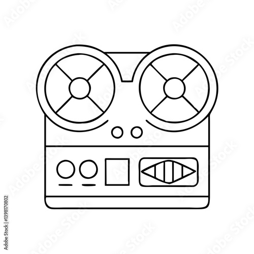 reel to reel tape icon, reel to reel tape vector illustration-simple illustration of reel to reel tape, perfect for reel to reel tape logos and icons