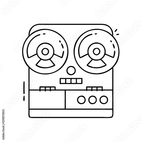 reel to reel tape icon, reel to reel tape vector illustration-simple illustration of reel to reel tape, perfect for reel to reel tape logos and icons