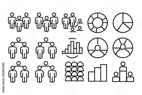 population and demography related editable stroke