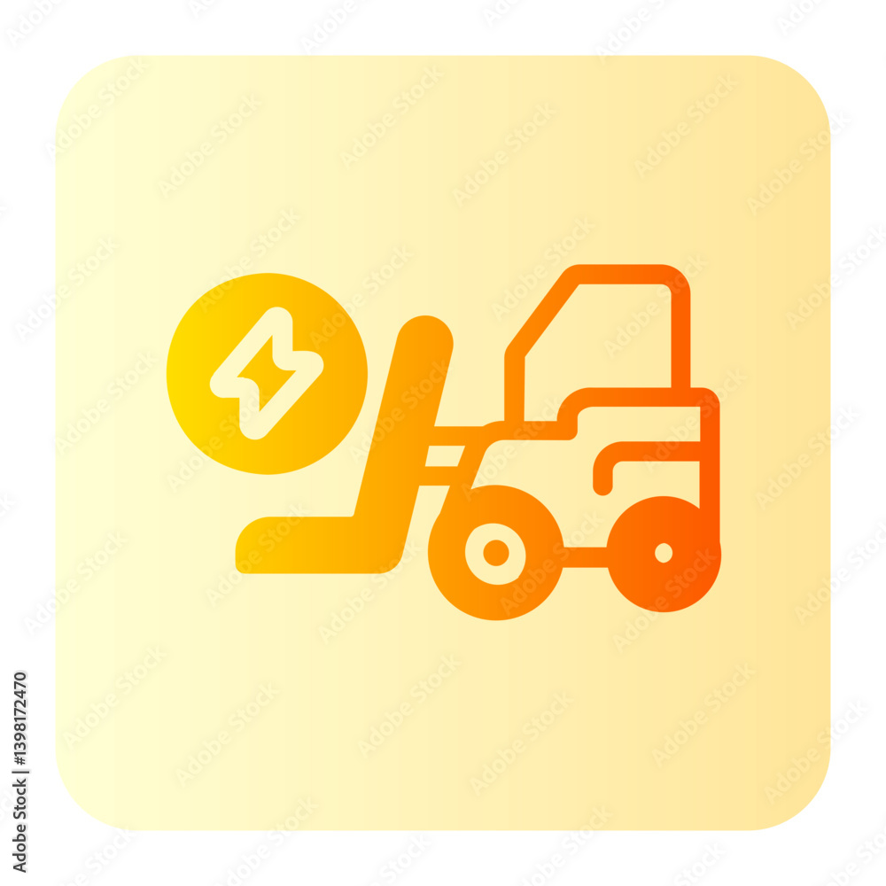 Forklift gradient icon