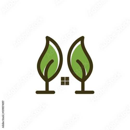 Green Leaves Growth Equality Symbol