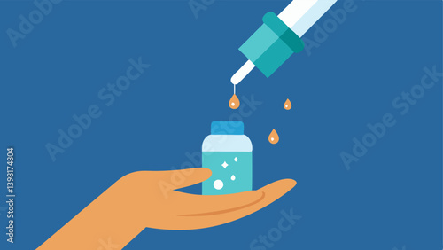 Exosome Serum Application An image of a dropper bottle labeled Exosome Serum with a hand gently applying drops onto the skin showcasing the focus on treating dark spots.