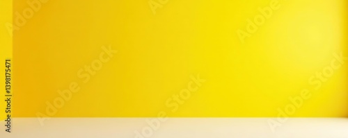 Yellow gradient wall in an empty studio room for minimalist interior design,  gradient,  room
