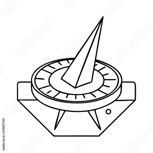 sundial icon, sundial vector illustration-simple illustration of sundial, perfect for sundial logos and icons
