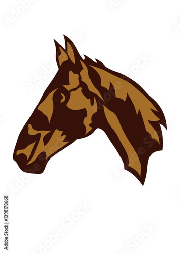 cheval tete face cartoon dessin