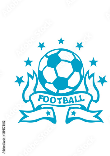 football fanion logo club banderole ballon