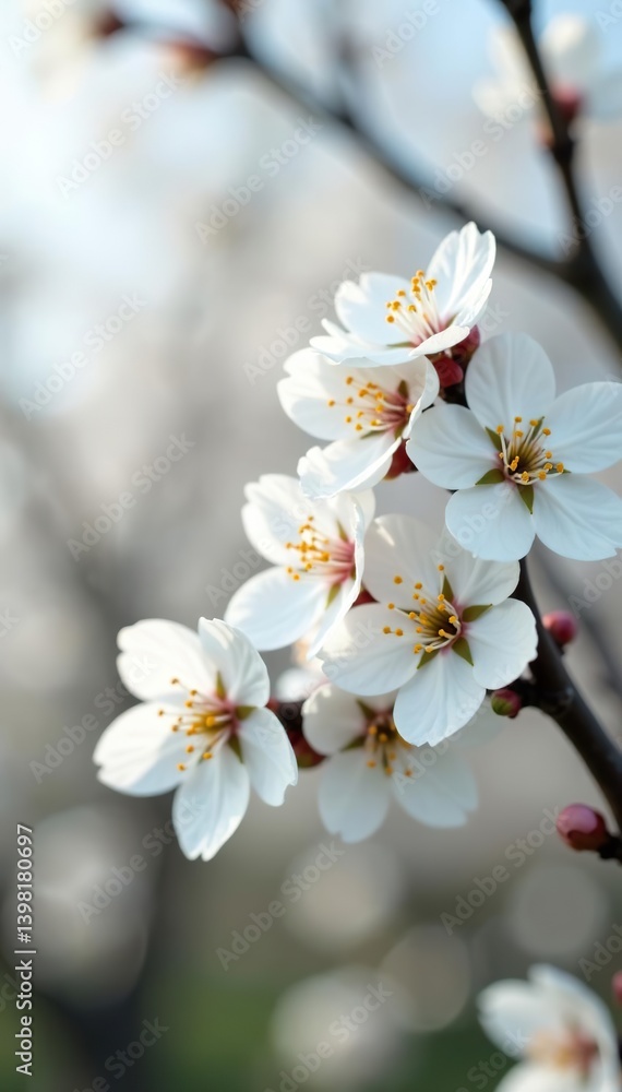 White tree blossoms in full bloom during the spring season, displaying delicate petals in a pristine white color, nature, fresh White tree blossoms in full bloom during the spring season, displaying delicate petals in a pristine white color, nature, fresh