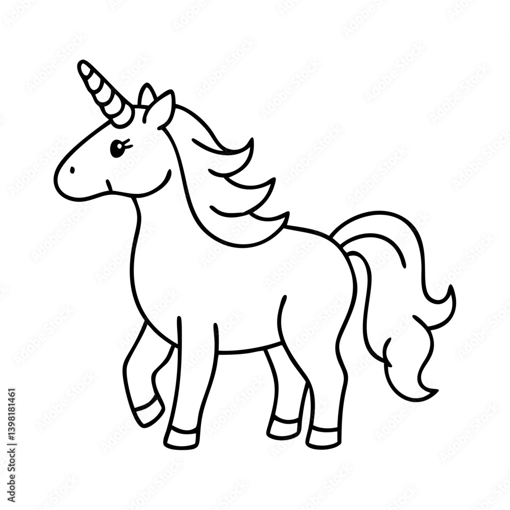 Obraz premium unicorn icon, unicorn vector illustration-simple illustration of unicorn, perfect for unicorn logos and icons