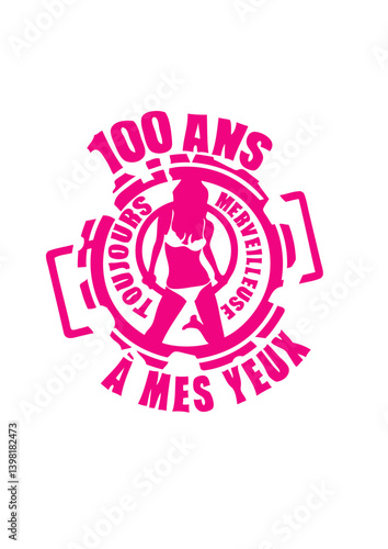 100 ans toujours merveilleuse tampon anniversaire